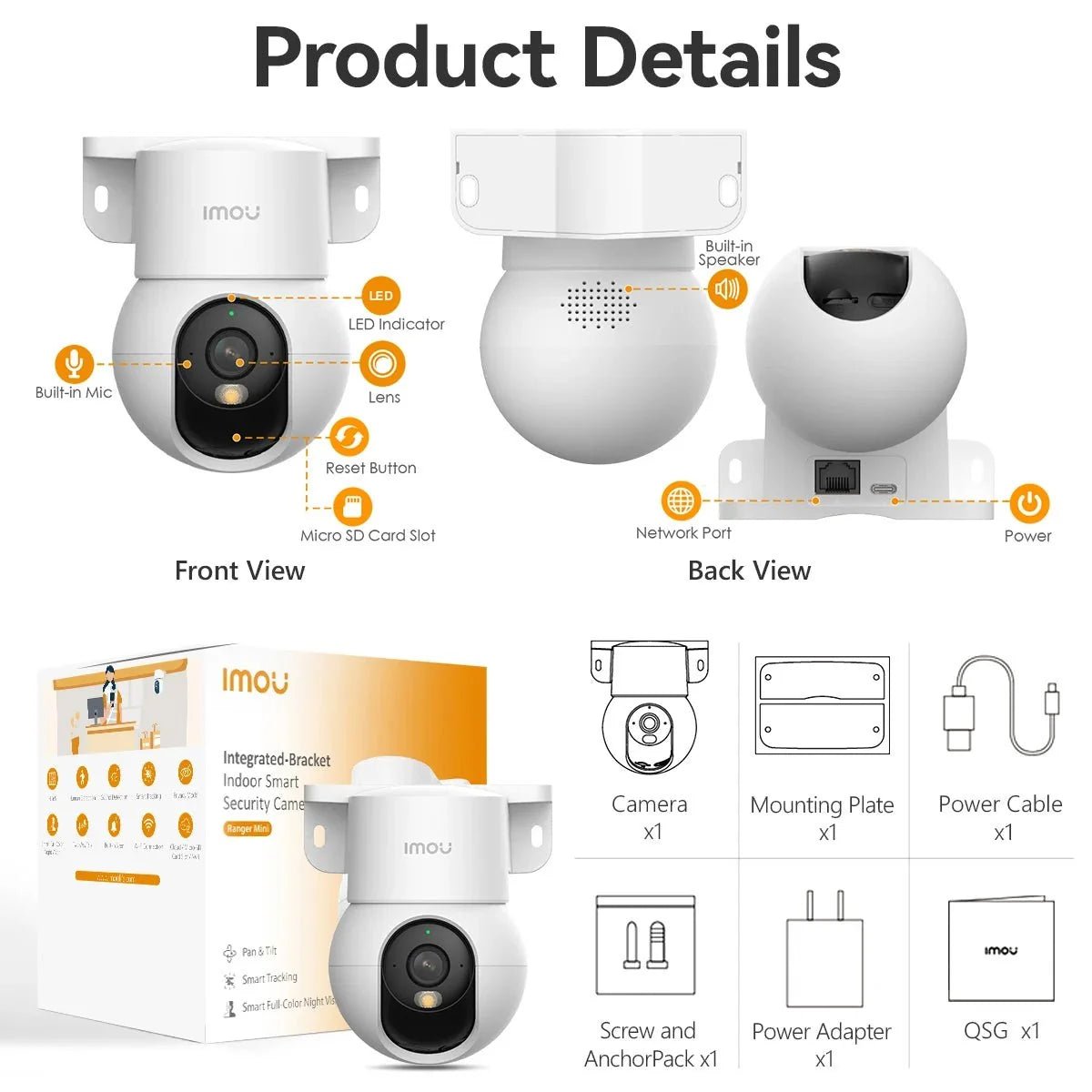 360 Coverage Smart Indoor Camera At Home - Enovarah