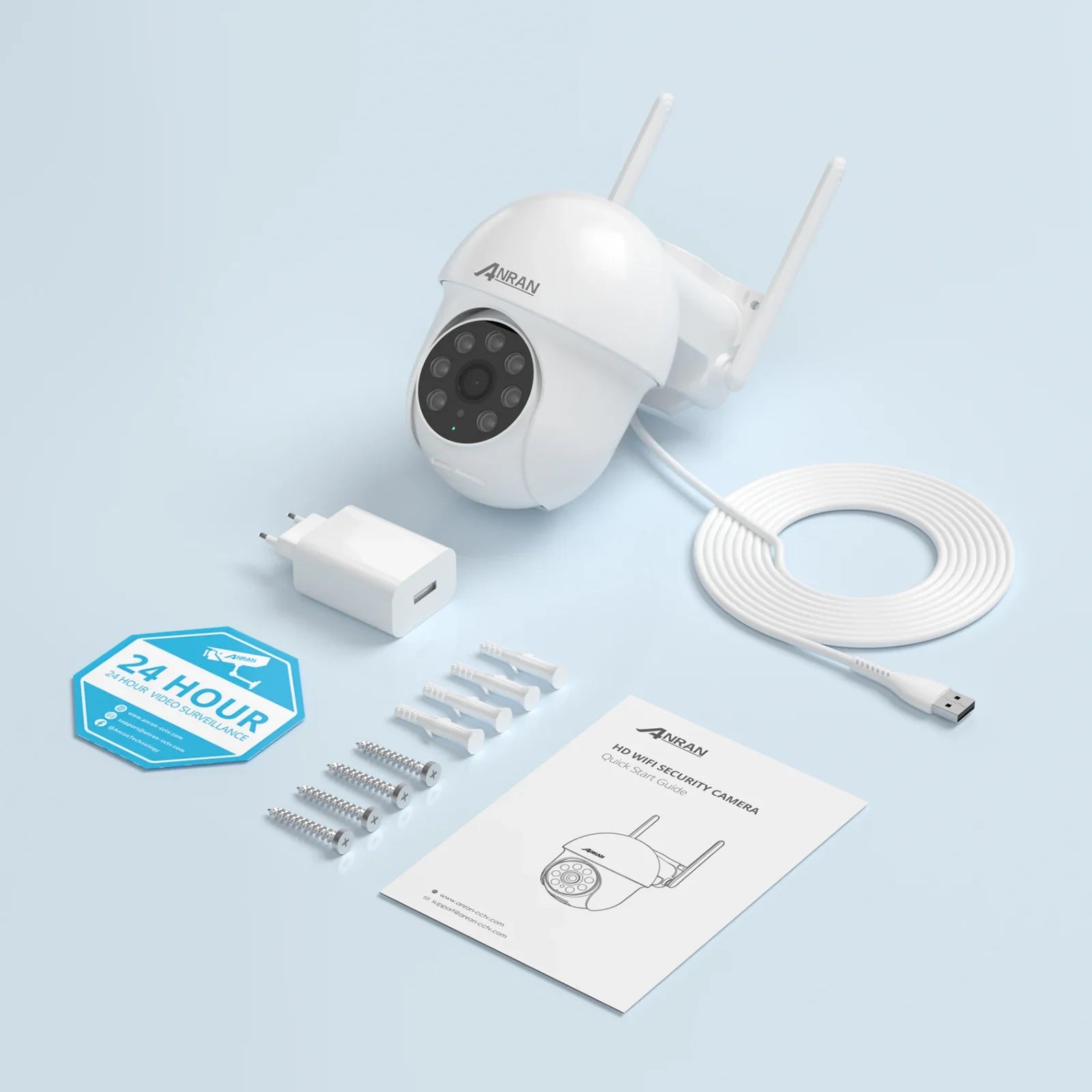 ANRAN 5MP Wired Security Camera With Dual Band WiFi 24x7 IP66 Alexa Compatible - stepyours.com