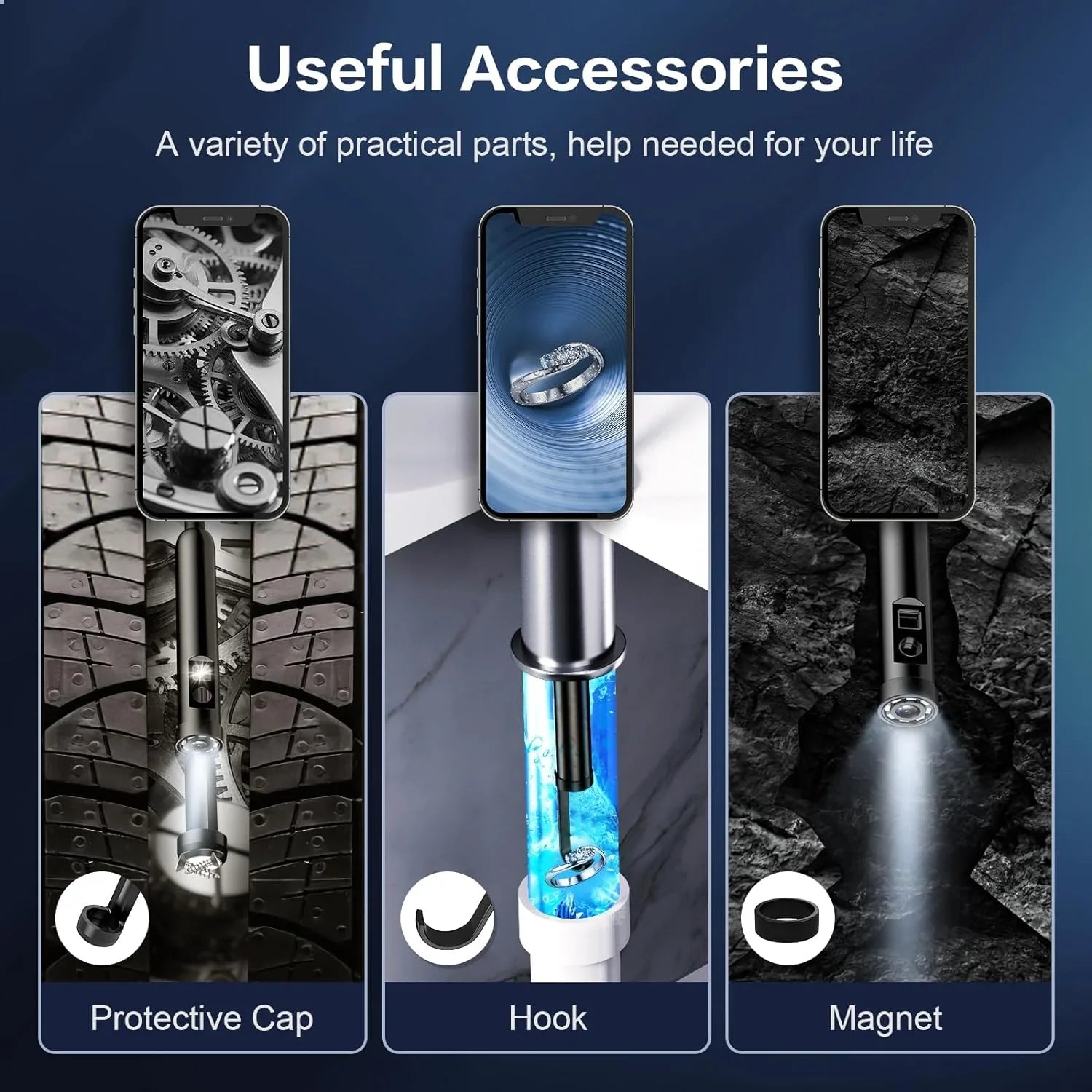 8mm 1080P Car Endoscope Boroscope For iPhone Android Type C - Plug And Play - stepyours.com