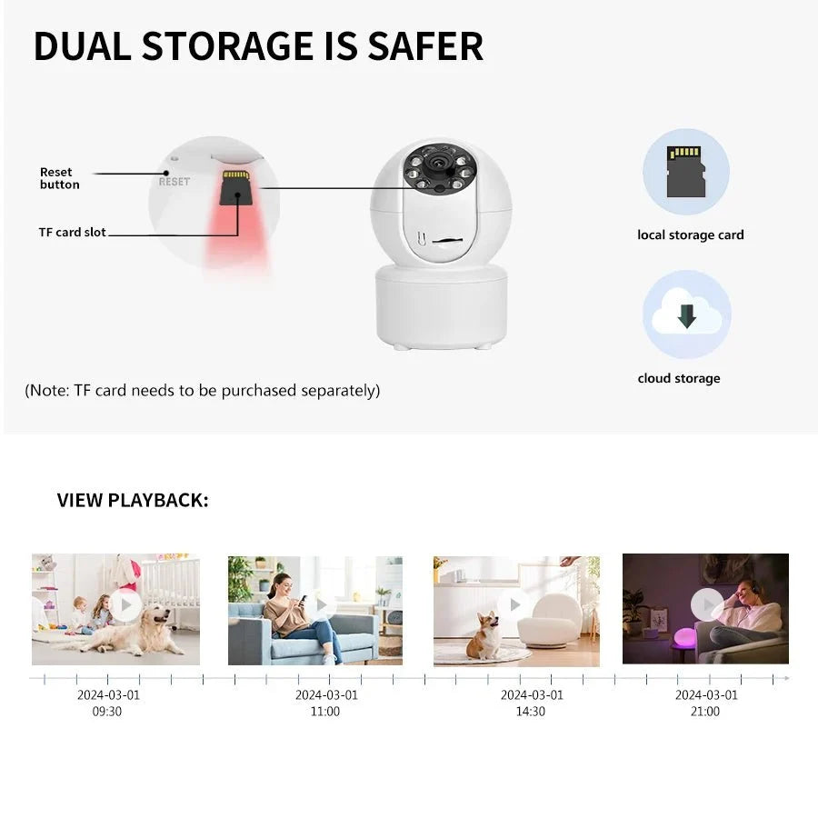 1080P Smart WiFi Pet Monitor Camera With Night Vision And Auto Tracking - stepyours.com