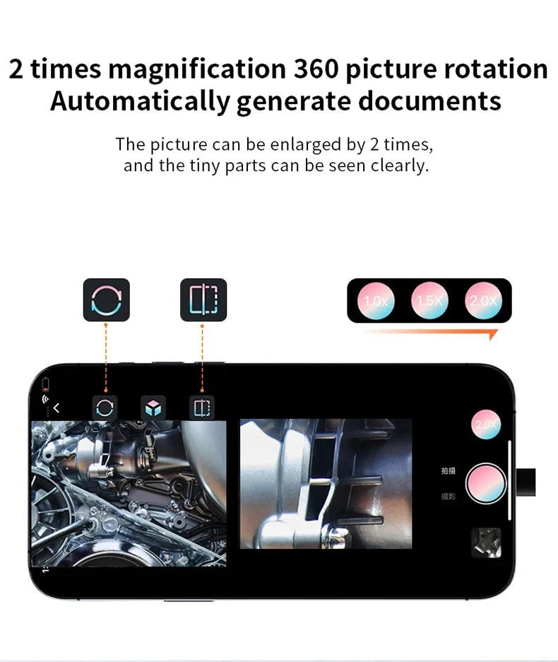 8mm 1080P Car Endoscope Boroscope For iPhone Android Type C - Plug And Play - stepyours.com