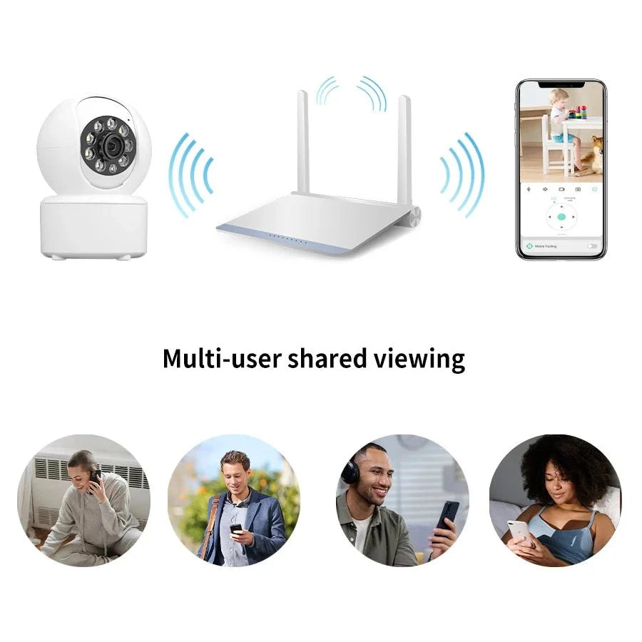 1080P Smart WiFi Pet Monitor Camera With Night Vision And Auto Tracking - stepyours.com