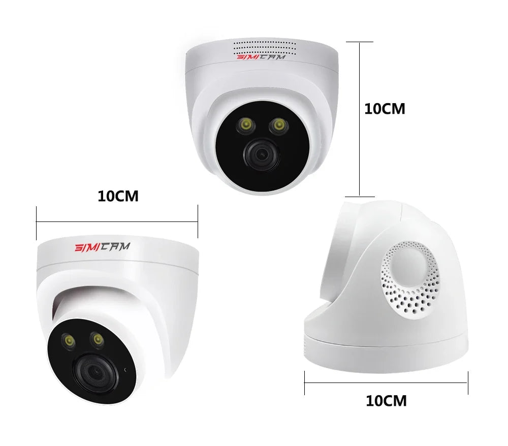 SIMICAM 4K 8MP IP Dome Camera PoE ONVIF Night Vision 150ft Audio H265 CCTV NVR - stepyours.com
