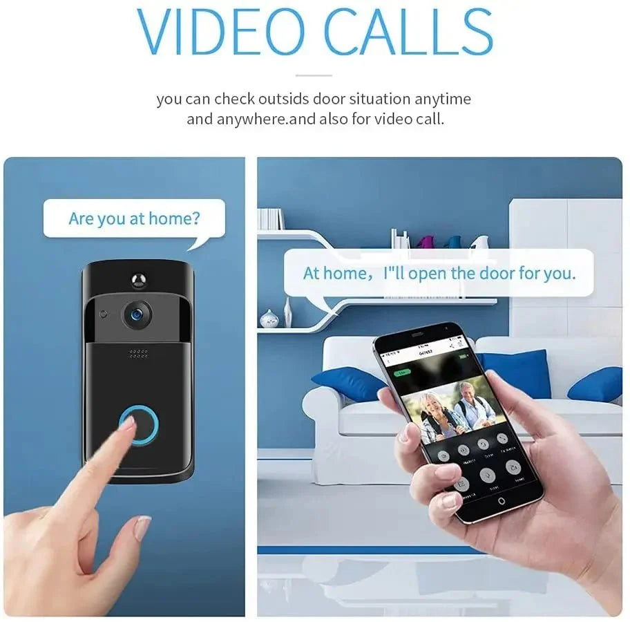 HD Video Doorbell WiFi Night Vision With Motion Alerts - stepyours.com