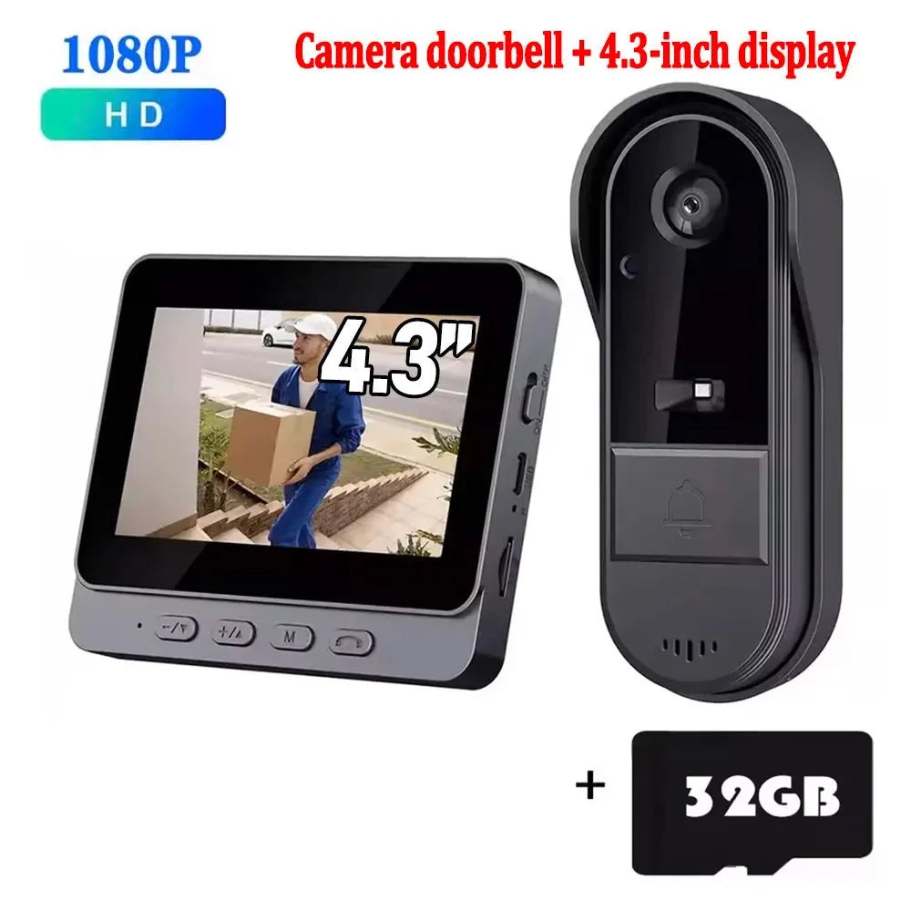 Wireless Doorbell Camera 1080P IP65 Waterproof Night Vision - stepyours.com
