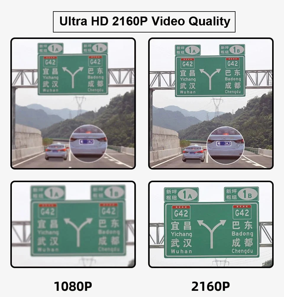 4K Dash Cam With GPS Dual Lens Night Vision 24 Hour Parking - stepyours.com