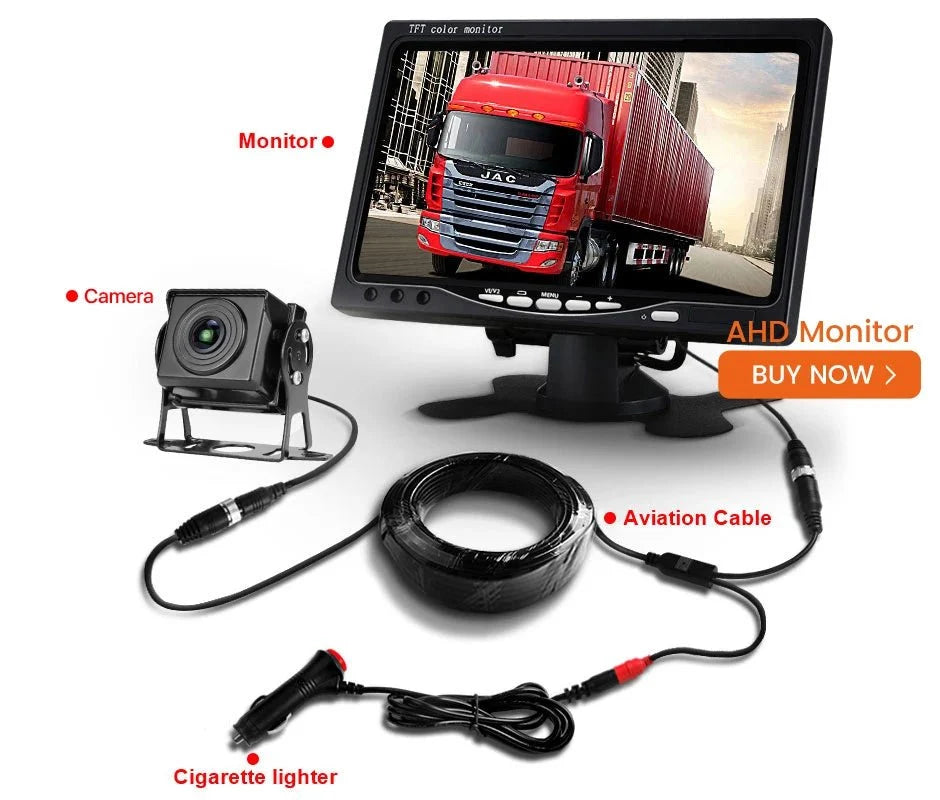 GreenYi 170 Degree AHD 1920x1080 Fisheye Car Bus Truck Rear View Camera - stepyours.com