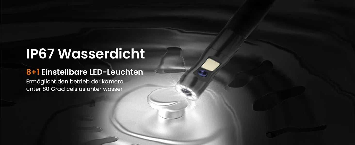 Lafoch S10 360 Rotating Dual Lens Endoscope - 3.9mm Probe, 5 - Inch IPS Display - stepyours.com