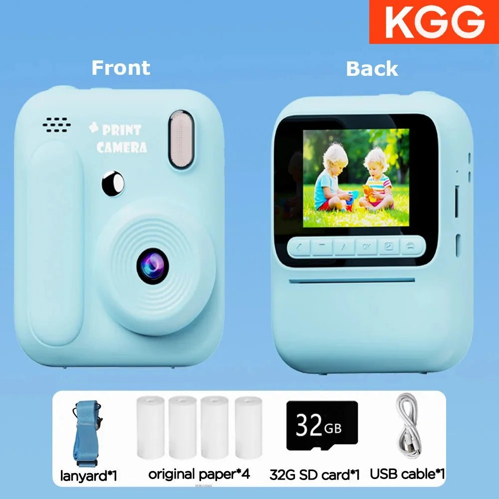 Kids Color Printing Instant Camera 32GB 1080P Digital Photo Video Gift - stepyours.com