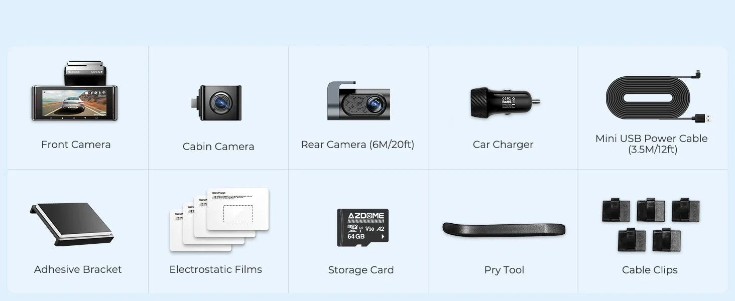 AZDOME M550 Pro 4K Dash Cam WiFi GPS Night Vision Parking Monitor Rear Camera - stepyours.com