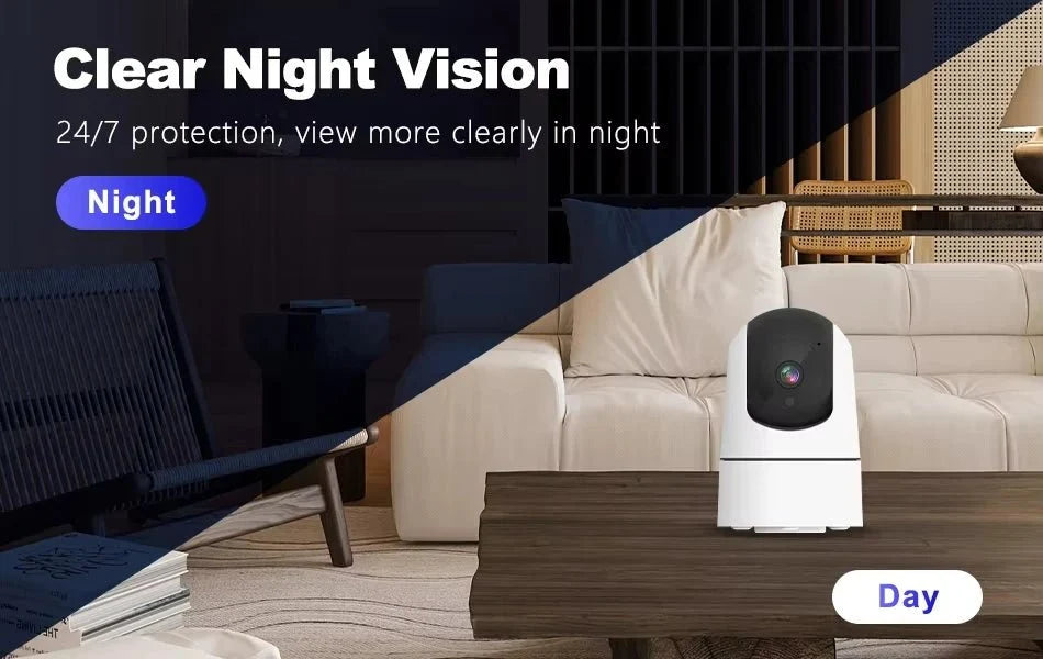 Tuya 5G WiFi IP Camera Indoor 6MP Auto Tracking 6x Zoom Night Vision - stepyours.com
