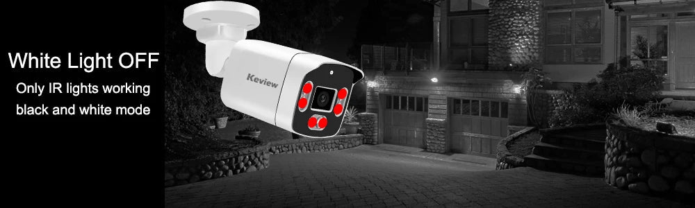 Keview POE 8MP 4K IP Camera - Outdoor Dual Lens Surveillance for Day and Night by stepyours.com