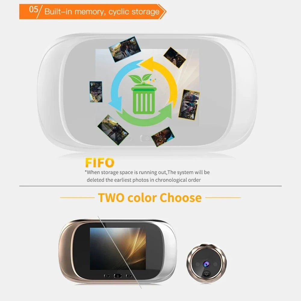 2.8 Inch Video Doorbell Peephole Camera With Motion - stepyours.com