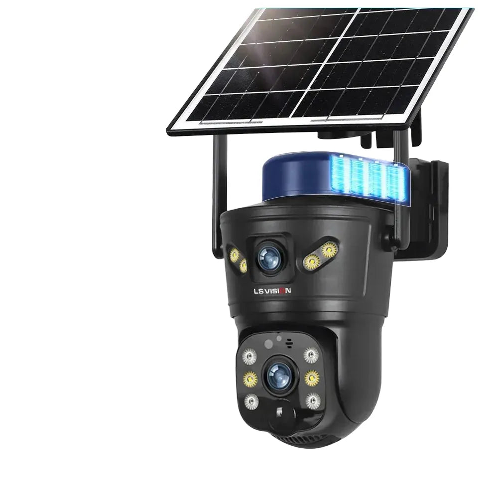 LS VISION 4G WiFi Outdoor Solar Camera - 8MP Dual Lens Night Vision Waterproof - stepyours.com