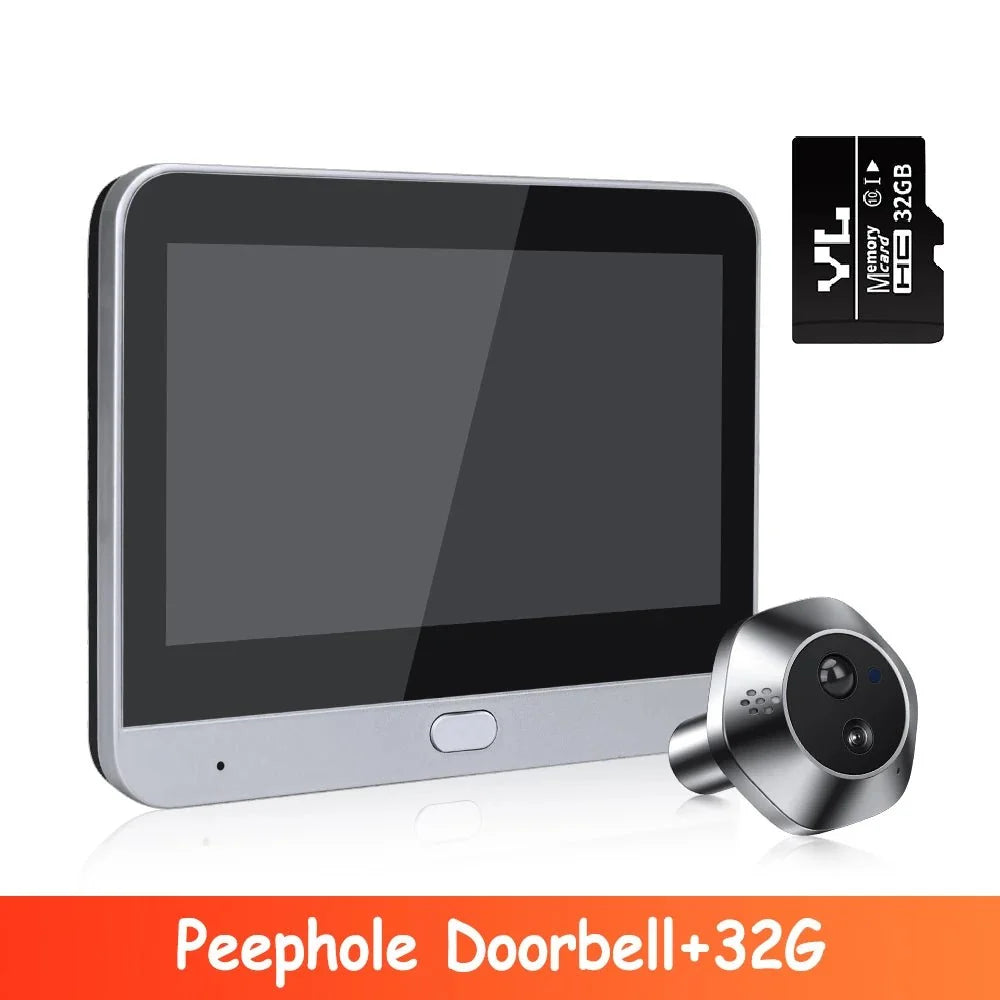 WSDCAM Mini WiFi Doorbell With Two Way Talk Peephole 1080P - stepyours.com