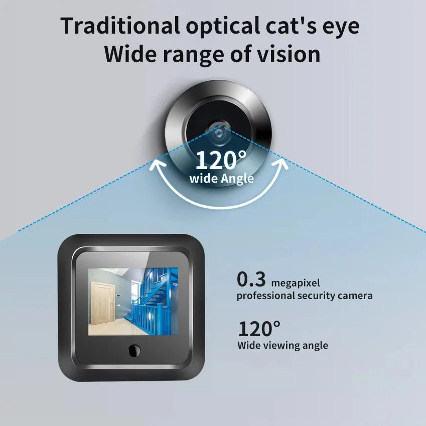 2.4 Inch Peephole Door Viewer 120 Degree HD Security Monitor - stepyours.com