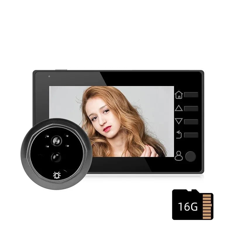 HD Peephole Doorbell 4.3 Inch Live View 1MP Night Vision - stepyours.com