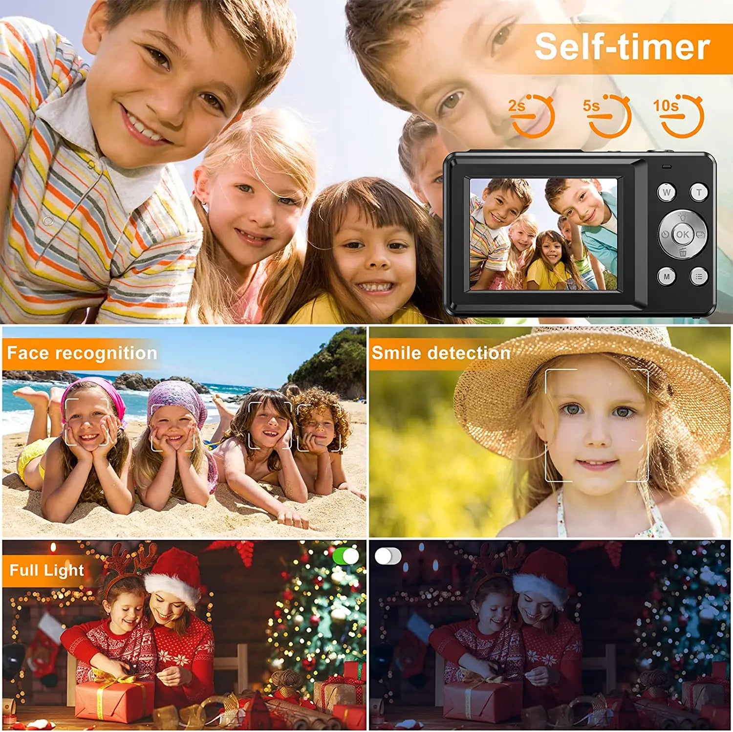 2024 Digital Camera 2.4 Inch 1080P Rechargeable For Kids Beginner Gift - stepyours.com