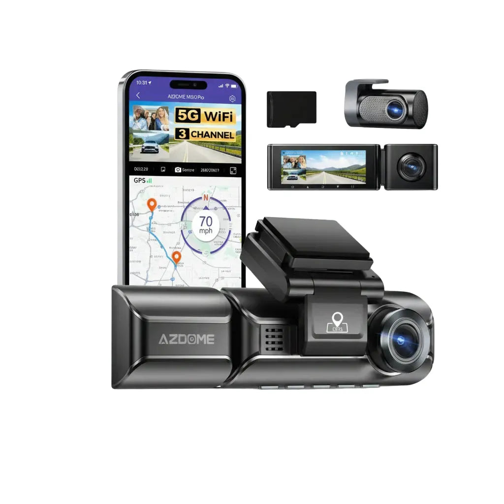 AZDOME M550 Pro Dash Cam IR Night Vision 4K Plus 2.5K 5.8Ghz WiFi GPS Screen - stepyours.com