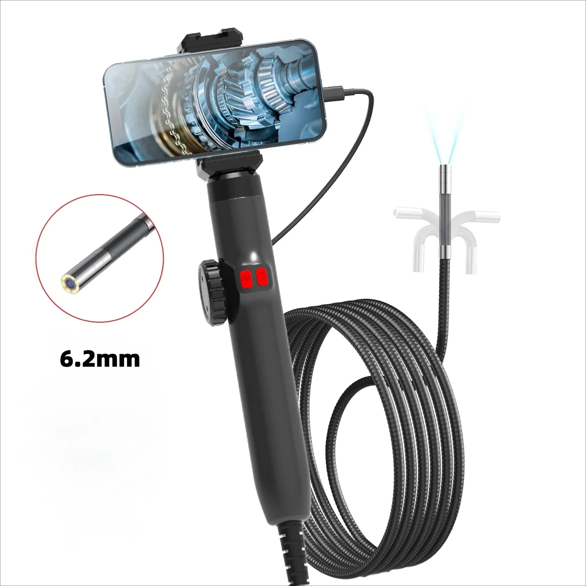 360 Degree Articulating Borescope Endoscope With Light For Android And iOS - stepyours.com
