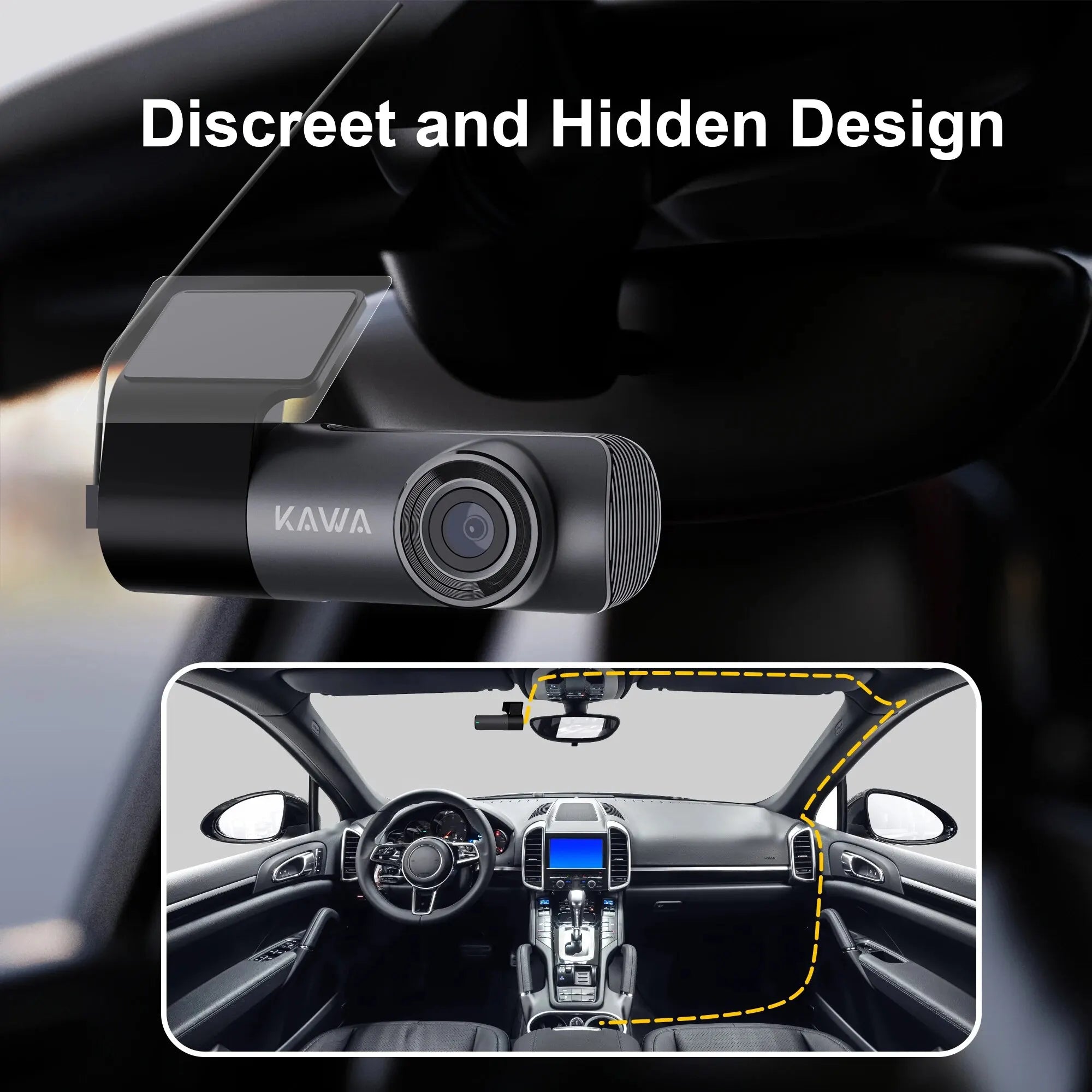 KAWA D5 2K Dash Cam For Car DVR With WiFi Voice Control WDR - stepyours.com
