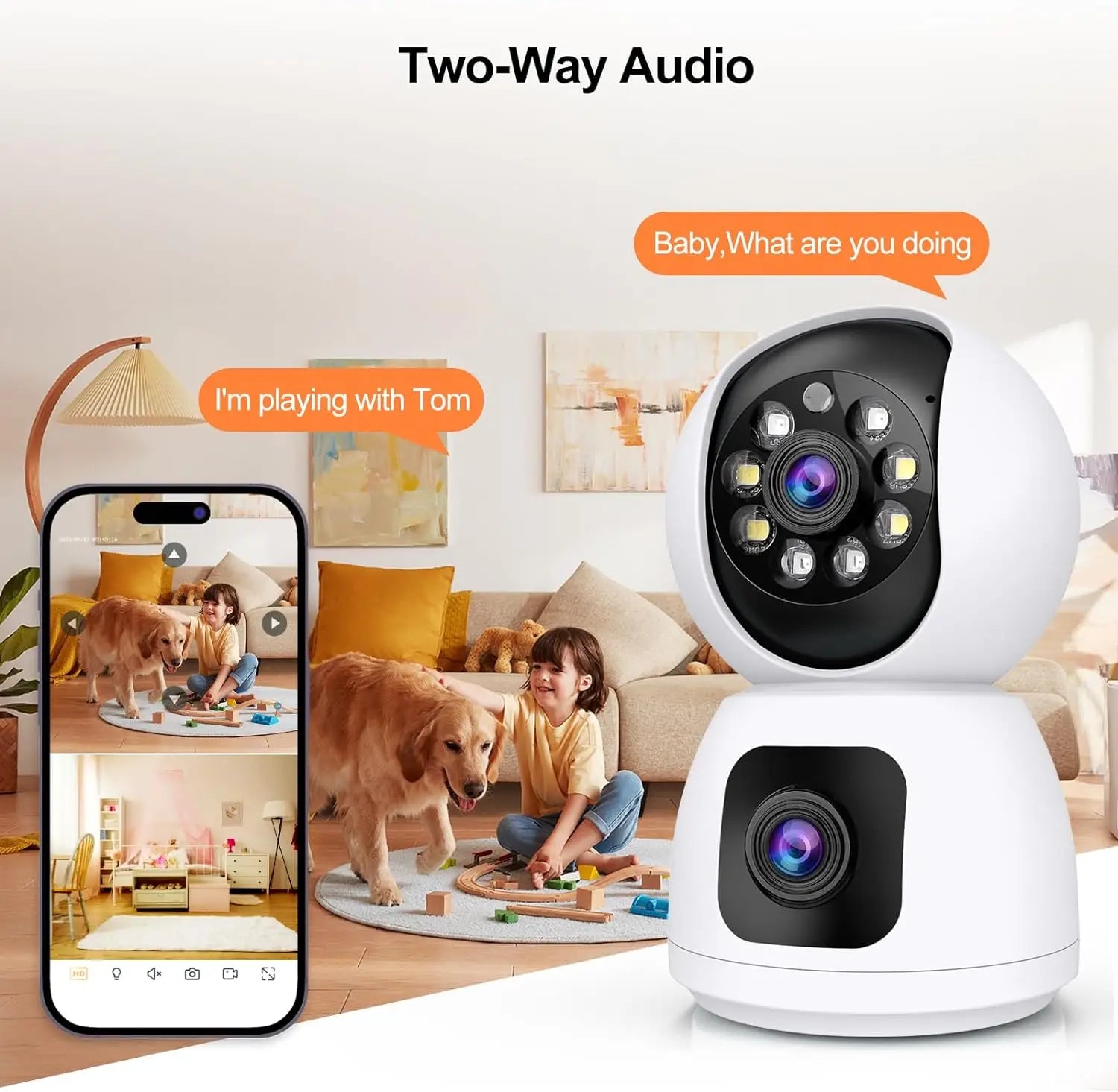 8MP Dual Lens 5G WiFi Camera Tuya Smart PTZ Indoor Outdoor Security AutoTracking - stepyours.com