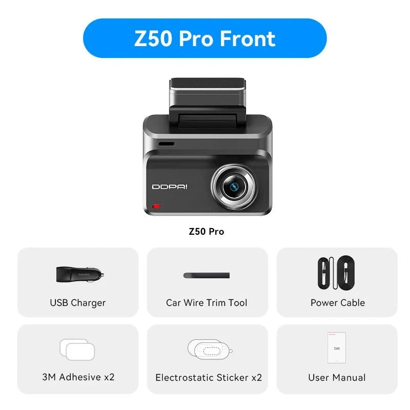 DDPAI Z50 Pro Dash Cam 4K Car DVR With 3 Inch IPS Screen GPS ADAS WiFi - stepyours.com