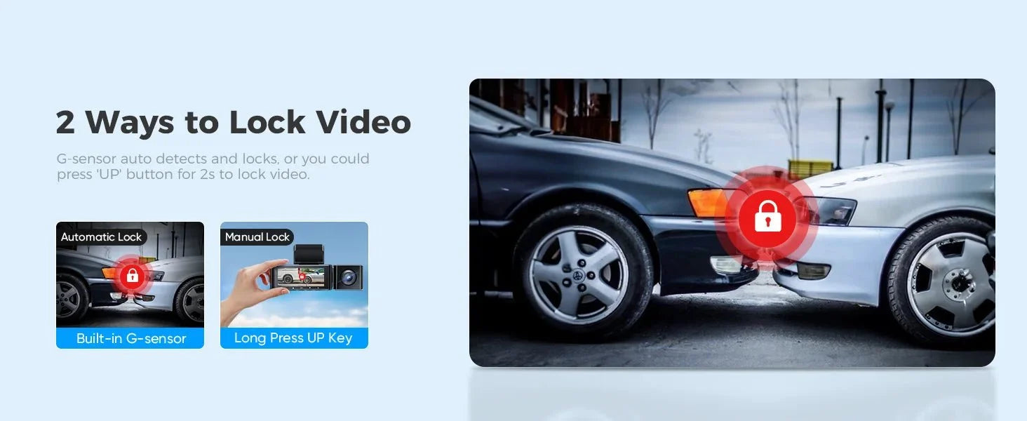 AZDOME 4K Dash Cam M550 Max GPS WiFi Car DVR 3.18Inch Screen Rear Cam - stepyours.com