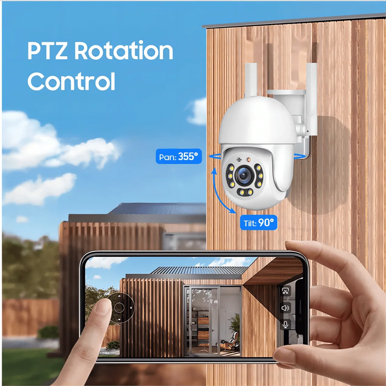 Tuya 4MP PTZ Outdoor WiFi Security Camera - IP66 Weatherproof AI Tracking - stepyours.com