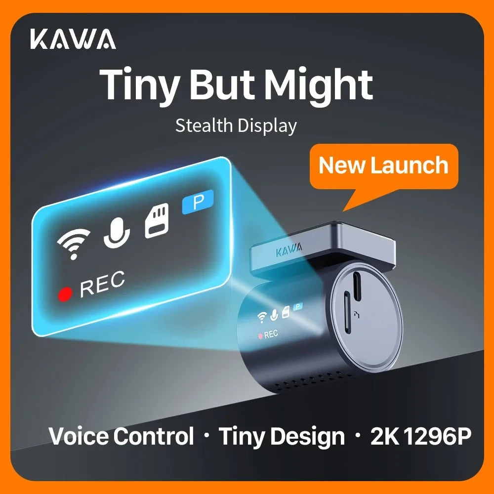 2K Kawa Mini 3 Pro Car Dash Cam With WiFi App Parking Mode And Voice Control - stepyours.com