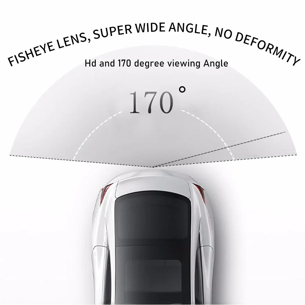 Gold Fisheye 170 Degree AHD 1080P Flip Emblem Backup Camera For VW Passat Golf - stepyours.com