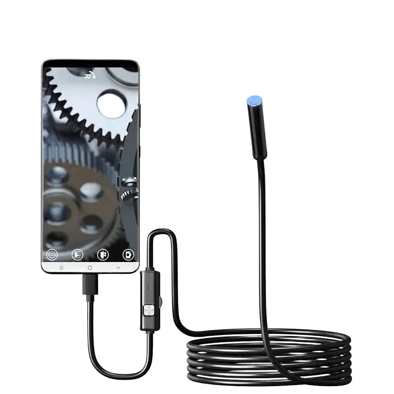 7.0mm Type C Endoscope Camera IP67 Waterproof 6 LEDs USB Android Borescope - stepyours.com