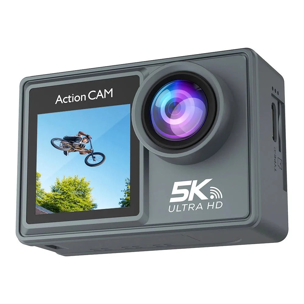HUAFANT M4R Action Camera 5K 4K60FPS Waterproof 30m IPS Touch LCD 5X Zoom - stepyours.com