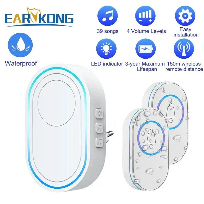 Intelligent Wireless Doorbell Waterproof 100m Range Camera - stepyours.com