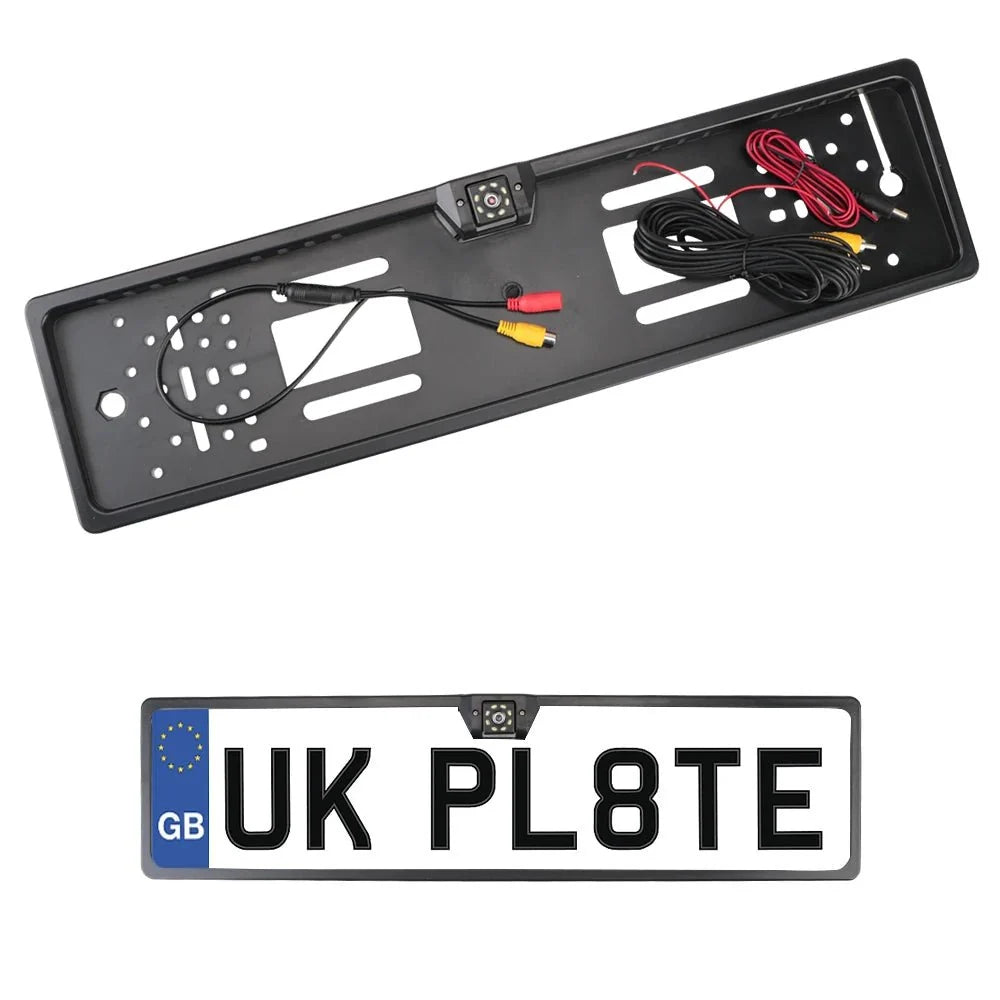 12V Car Rear View Camera 4 And 8 LED License Plate Holder Parking Sensor - stepyours.com