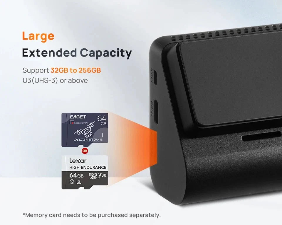 70mai 4K Dash Cam A810 Front Rear Set With 4G LTE UP04 GPS ADAS DVR - stepyours.com