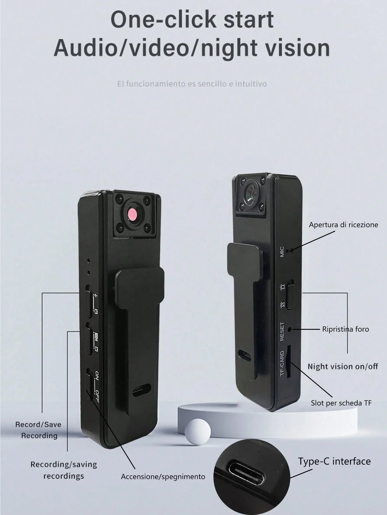 HD Smart Pen Camera With Rotating Lens Night Vision Portable - stepyours.com