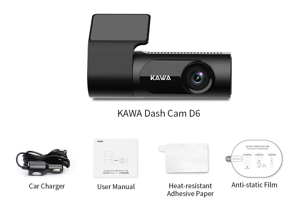 1440P KAWA D6 Car Dash Cam With WiFi App Voice Control WDR Night Vision - stepyours.com