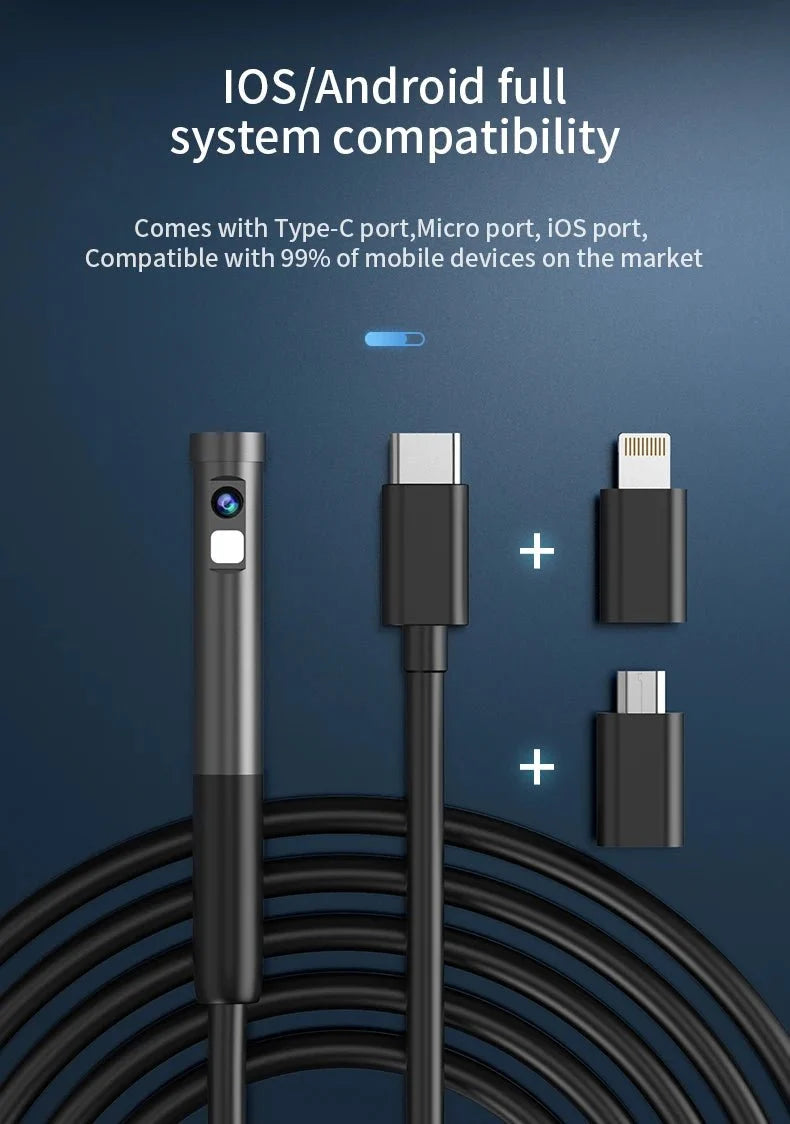 INSKAM WiFi Endoscope Camera Dual Lens Borescope Waterproof For Car Plumbing - stepyours.com