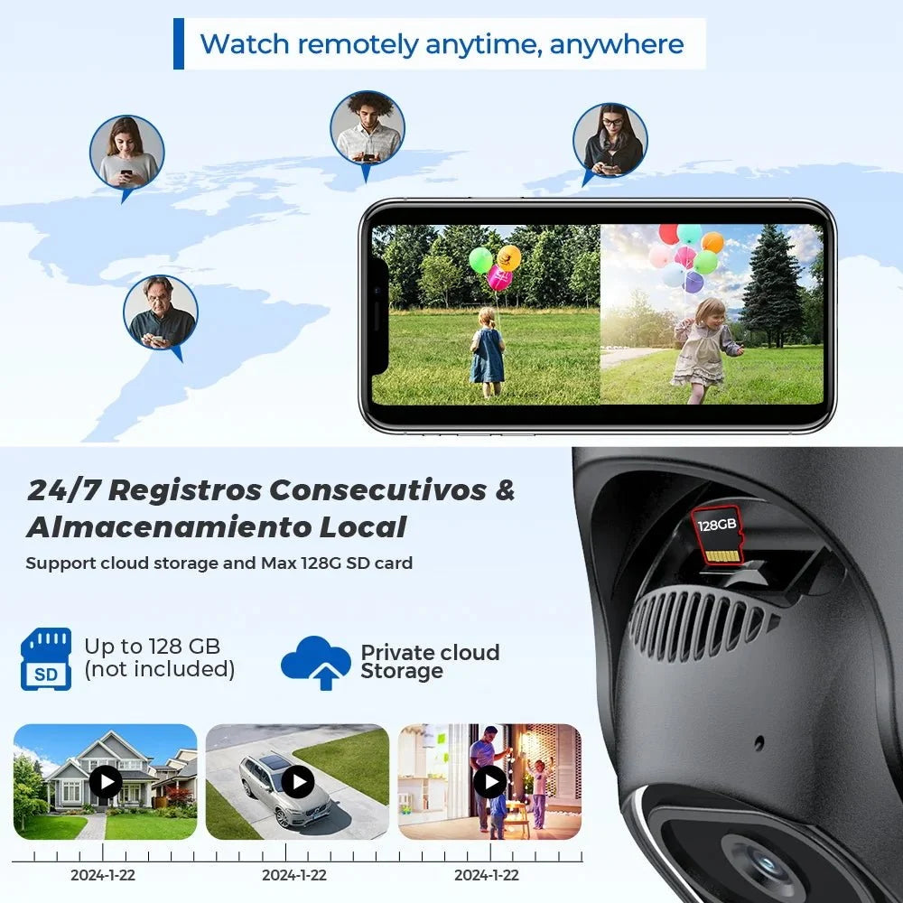 ANBIUX 8MP Dual Lens PTZ IP Camera with AI Humanoid Detection - stepyours.com