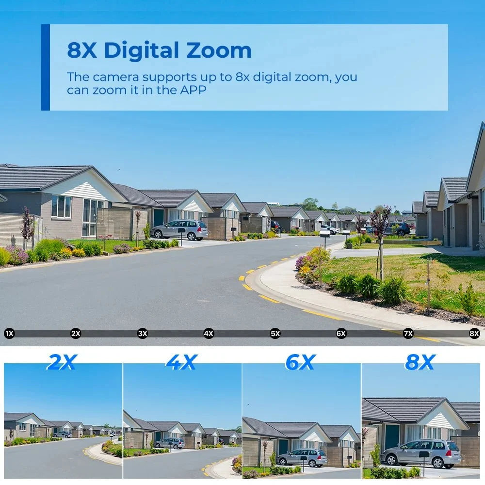 12MP 6K PTZ WiFi Camera with 8X Digital Zoom Outdoor Night Vision CCTV ICSEE - stepyours.com