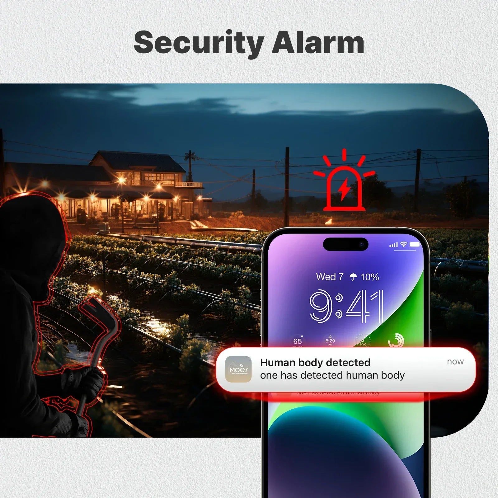 MOES Tuya 4G WiFi 4MP Solar Outdoor Security Camera With Full Color Night Vision - stepyours.com