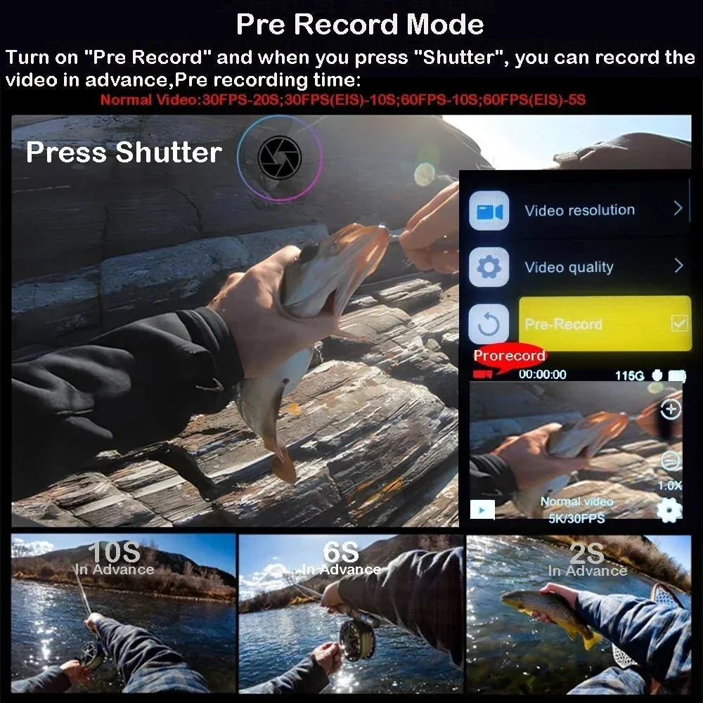 Adventure Ready Action Camera 5K 4K60FPS Dual IPS Touch LCD Waterproof 30M - stepyours.com