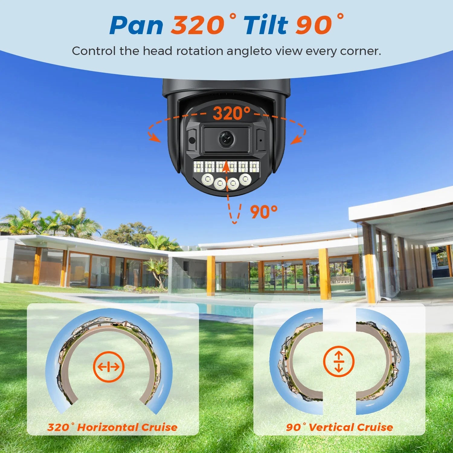 5K 10MP Dual - Lens WiFi PTZ Outdoor Camera - AI Auto Tracking - stepyours.com