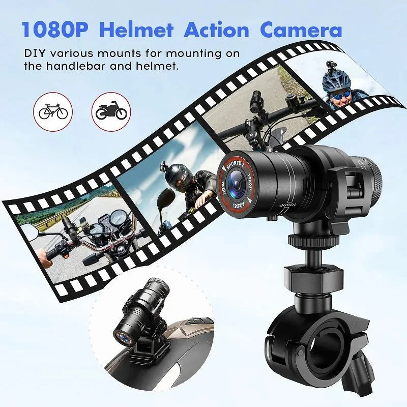 Mini Sport DV Action Camera Helmet Waterproof 1080P Camcorder For Bike - stepyours.com