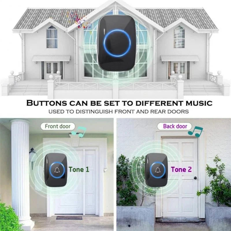 EU Plug Wireless Doorbell 300M Range Waterproof 433MHz - stepyours.com
