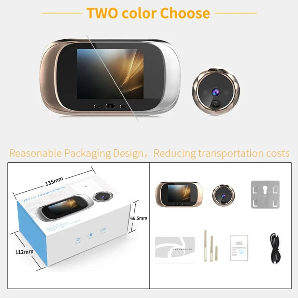 2.8 Inch Video Doorbell Peephole Camera With Motion - stepyours.com