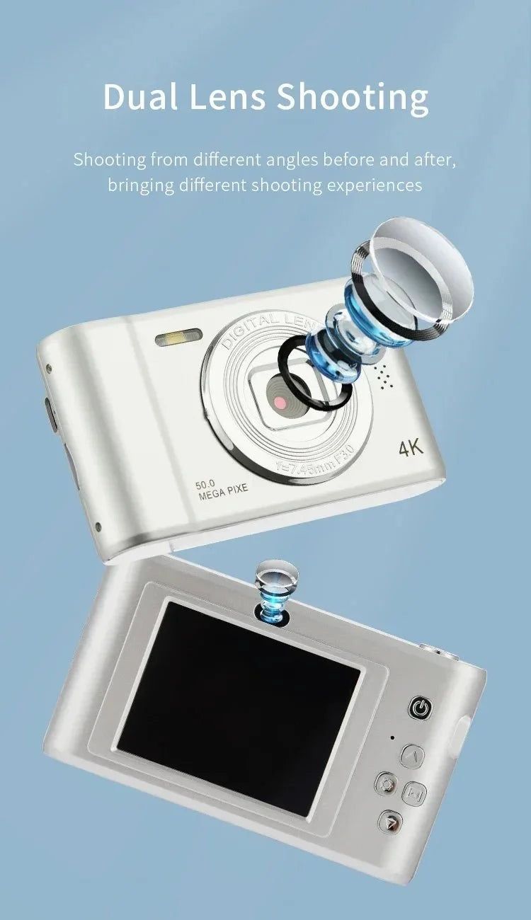 4K Digital Camera Travel Selfie Camera 36MP 1080p 2.4in Screen Optical Zoom - stepyours.com