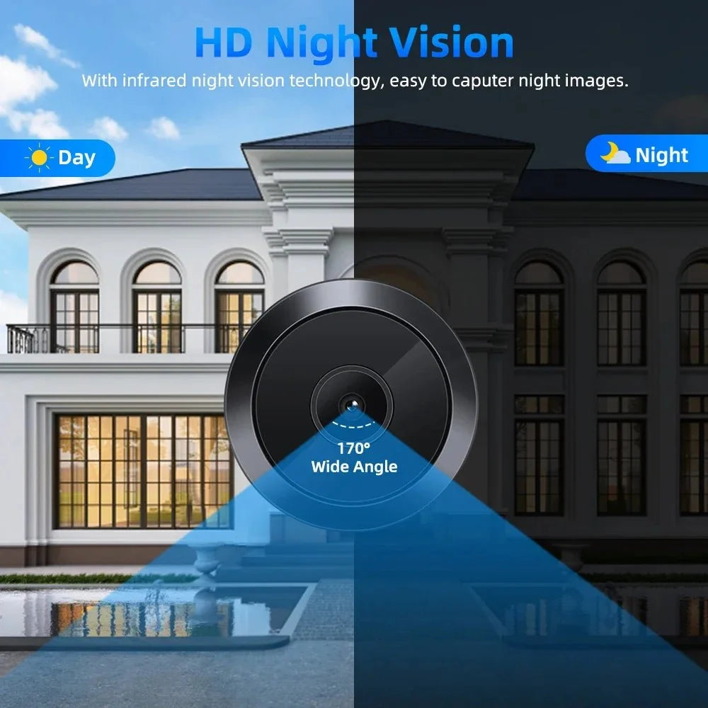 Awapow Tuya Smart WiFi Doorbell Peephole 1080P Night Vision - stepyours.com