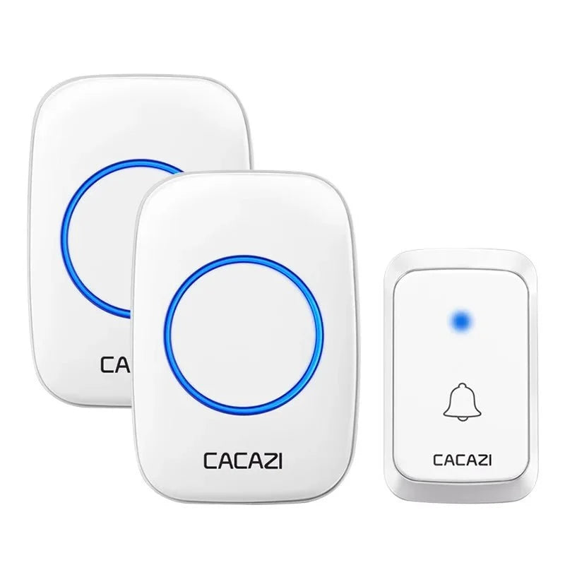 CACAZI A06 Wireless Doorbell 300M Range 36 Chimes Waterproof - stepyours.com